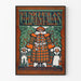 Vintage seinäkoristejuliste Pyhä Nikolaus lapsille