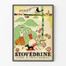Vintage juliste Stovétrine -maalaustelineen maalausmaalaus maalausmaalaus ja luonto