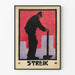 Juliste Lakko - Työläinen Art Déco -kuvitus