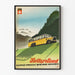 Vintage bussipostijuliste Sveitsin Alppien postilaitoksesta