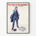 Vintage Juliste "Tell That to the Marines" Sisustustarra Seinälle