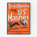 Vintage juliste Teufel Hunden U.S. Marines seinäkoristelu