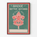 Vintage- juliste Scouts of America -paremman pojanvuoden merkki