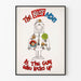 Vintage juliste The Best Man - humoristinen piirros ja vanhat napit