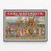 Vintage Juliste Carl Hagenbeck Greater Shows - Intiaanien seremonialaiset siirtokunnat — kehystetty taideteos seinällä