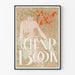 Vintagejuliste The Chap Book, kukka-aiheisella kuvalla ja naisfiguurilla