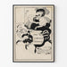 Vintage juliste The Chicago Herald mustavalkoisena