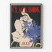 Vintagejuliste The Clack Book heinäkuulta seinäkoristeluun