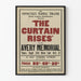 Vintage juliste Teatteri The Curtain Rises Connecticut Federal Theatre