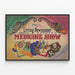 Vintagejuliste The Living Newspaper Medicine Show — kehystetty taideteos seinällä