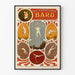Vintage Juliste Langattoman Siltataiteilijan The Marvellous Bard