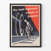 Vintagejuliste 'The Most Important Wheels in America' seinäkoriste rautatieaiheinen