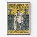 Vanhanaikainen Juliste The Road Rights of Wheelmen seinäkoristeluun vintage