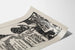 Vintagemainos The Shadow of a Crime - Mustavalkoinen piirros