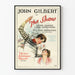 Vintage elokuvajuliste The Show John Gilbertin kanssa