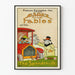 Vintagejuliste Aesopin sadut Taloudenpitäjä - Retroseinäkäsittely