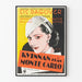 Vintage juliste Kvinan Monte Carlosta - Retroelokuvateatterin seinäkoriste