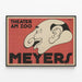 Teatterin juliste Zoo Meyer - Kalligrafinen vintage-karikatyyri — kehystetty taideteos seinällä