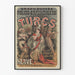 Vintage-teatteri Les Turcs des Folies Dramatiques -juliste