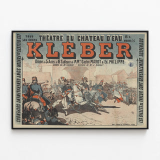 Teatteri Kléber - Vintage historiallinen seinäkoristelu juliste — kehystetty taideteos seinällä