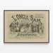 Vintage juliste Théâtre du Vaudeville L'Oncle Sam Quadrille Américain — kehystetty taideteos seinällä
