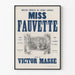 Teatteri- ja oopperatalon juliste Miss Fauvette Victor Massé