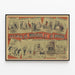 Mauricen ja Bourbonin teatterien vintagejuliste - Vanhan teatterin seinäkoristelu — kehystetty taideteos seinällä