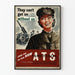 Vintage Juliste Rekrytointi ATS Britannian armeijalle