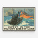 Koristejuliste vintage-merellinen Victory Liberty Loan — kehystetty taideteos seinällä