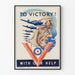 Vintage lentokonepropagandajuliste "Voittoon avullamme"