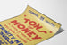 Vintage-teatterin Juliste Tons of Money - Retroseinän koristelu