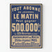 Vintage mainosjuliste Le Matin -lehdestä