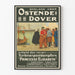 Vintage juliste Ostende-Dover lautta Princesse Elisabeth