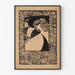 Art Nouveau -juliste kaksi naista maskeissa