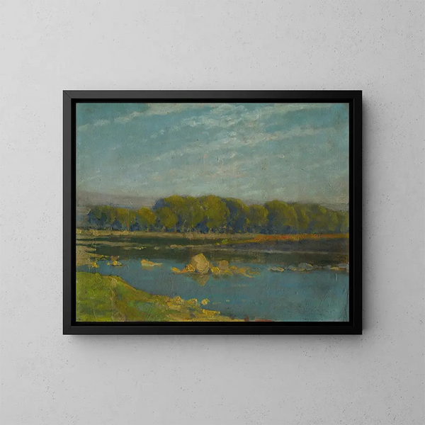 Prise de rivière - Ludovit Ordok — kehystetty taideteos seinällä