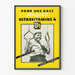Vintage juliste Ultravitamiini 4 mustavalkoinen ja keltainen