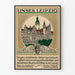 Vintage Leipzigin arkkitehtuuri ja luonto juliste