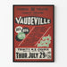 Vintage-vaudevillejuliste - Näytelmäteatterin melodramaattinen esitys