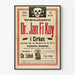 Vintage juliste Dr. Jan Fi Koy - seinäkoristelu sirkus
