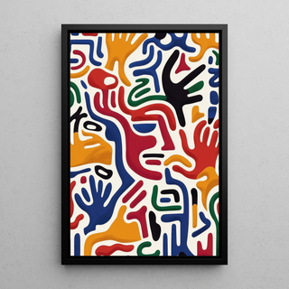 Tableau Pop Art - Mouvement des Mains