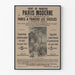 Vintage Paris moderne – historiallinen seinäkoriste juliste