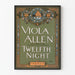 Vintage juliste Viola Allenista näytelmässä "Kuningasten yö" - Seinän koristelu klassisesta teatterista
