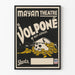 Vintage Juliste Volpone-teatteri Mayan - dramaattinen seinäkoristelu