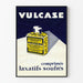 Vintage juliste Vulcase – Retro seinäkoriste laksatiivinen lääke