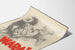 Vintage seinäkoristejuliste Sota sotilaan ja natsisymbolin kanssa