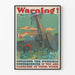 Vintage Juliste Varoitus - Työpaikan huolenpidon laiminlyönnin seuraukset