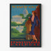 Vintage Washington Pennsylvania Railroad juliste seinäkoriste