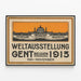 Vintagejuliste maailmannäyttelystä Ghentissä 1913 Belgiassa — kehystetty taideteos seinällä