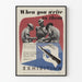 Vintagejuliste When You Write To Them - sotilaskoriste seinätaide