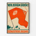 Vintage punainen sosialistinen lippu juliste seinäkoriste